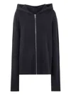 Rick Owens Zipped Hoodie In Black