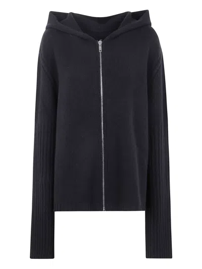 Rick Owens Zipped Hoodie In Black