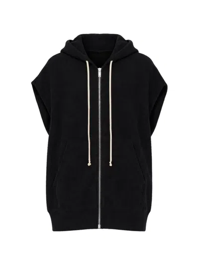 Rick Owens Zipped Hoodie In Black