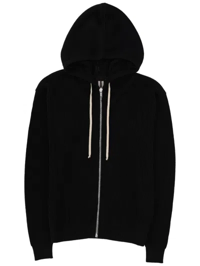 Rick Owens Zipped Hoodie In Black