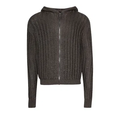 Pre-owned Rick Owens Zipped Hoodie 'dust' | Brown | Men's Size Xl