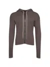 Rick Owens Zipped Hoodie Sweater Dust