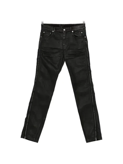 Rick Owens Zipped Jeans In Black