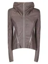 Rick Owens Tailored Brown Lamb Leather Jacket With Padded Shoulders In Brown