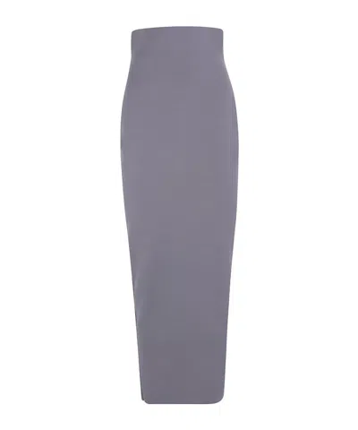 Rick Owens Zipped Raw-hem Maxi Skirt In Purple