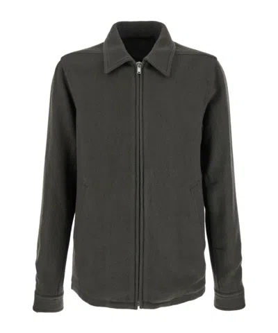 Rick Owens Long Sleeve Casual Jacket In Green