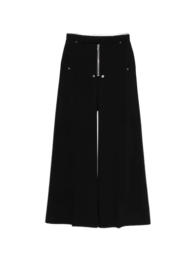 Rick Owens Zipped Trousers In Black