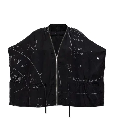 Rick Owens Zipper Casual Jacket In Black