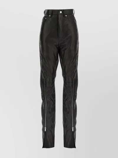 RICK OWENS 'ZIPPER DETAIL BELT LOOP ZIPPERS TROUSERS'