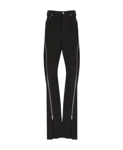 Rick Owens Zipper Horn Details Casual Pants In Black