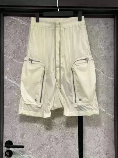 Pre-owned Rick Owens Zipper Shorts In White