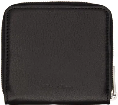 Rick Owens Zipper Wallet In Black