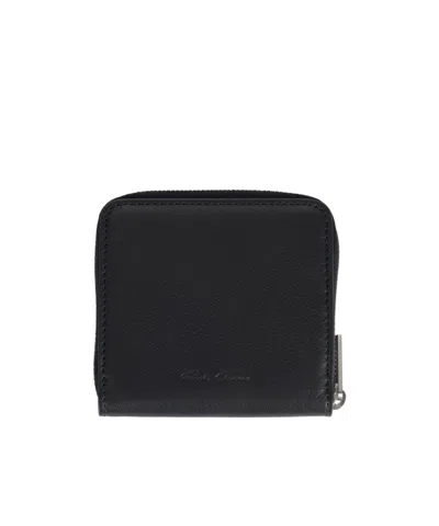 Rick Owens Zipper Wallet In Black