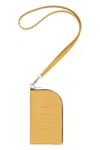 Rick Owens Wallet Leather Strap Metal Hardware In Yellow