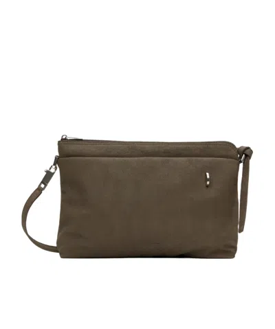 Rick Owens Zippered Crossbody Bag In Brown
