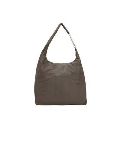 Rick Owens Zippered Shoulder Bag In Brown