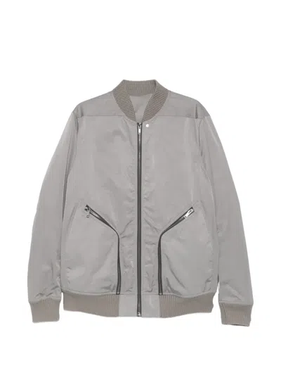 Rick Owens Zip-up Bomber Jacket In Gray