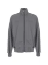 Rick Owens Grey Zip Up Solid Sweatshirt In Gray