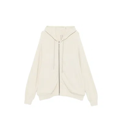 Rick Owens Zip-up Hoodie In Neutral