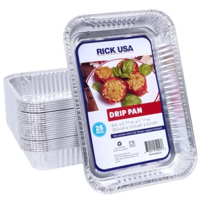 Rick Usa 8x5 Inch Aluminum Drip Pan, 25 Pack In Gray