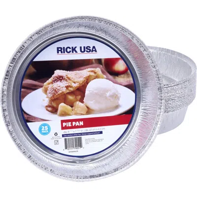 Rick Usa 9 Inch Aluminum Pie Pan, 25 Pack In Gray