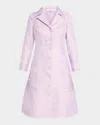 Rickie Freeman For Teri Jon A-line Metallic Jacquard Coat Dress In Lav Gold