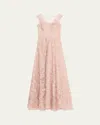 Rickie Freeman For Teri Jon Sleeveless Embroidered Floral Applique Gown In Blush Pink