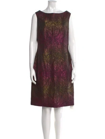 Pre-owned Rickie Freeman Printed Mini Dress In Multicolor