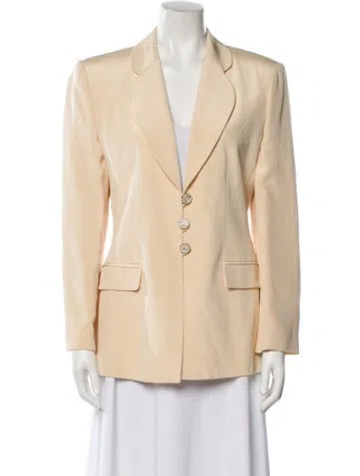 Pre-owned Rickie Freeman Silk Blazer In Neutral