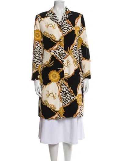 Pre-owned Rickie Freeman Silk Floral Print Evening Jacket In Neutral