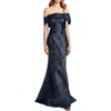 Rickie Freeman Teri Jon Womens Asymmetric Polyester Evening Dress
