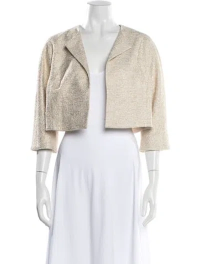 Pre-owned Rickie Freeman Tweed Pattern Jacket In Neutral
