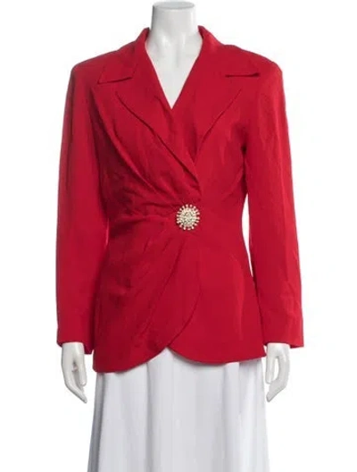 Pre-owned Rickie Freeman Vintage 1980's Blazer In Red