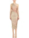 Rickowenslilies Tangerine Degrade One-shoulder Suit For Women