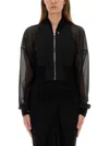 Rickowenslilies Black Polyester Wool Jacket In Black