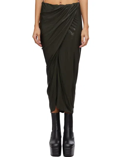 Rickowenslilies Elegant Grey Long Skirt For Women In Gray