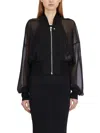 Rickowenslilies Black Polyester Wool Jacket In Black