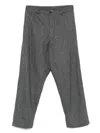 Ricorrrobe Button-fly Wool Trousers In Gray