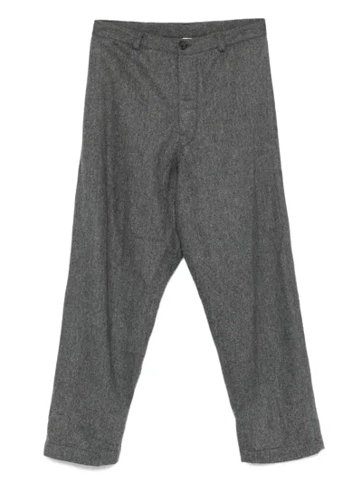 Ricorrrobe Button-fly Wool Trousers In Gray