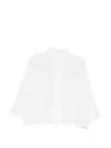 Ricorrrobe Button Mandarin Collar Top In White