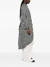 Ricorrrobe Gingham-check Asymmetric Coat In White