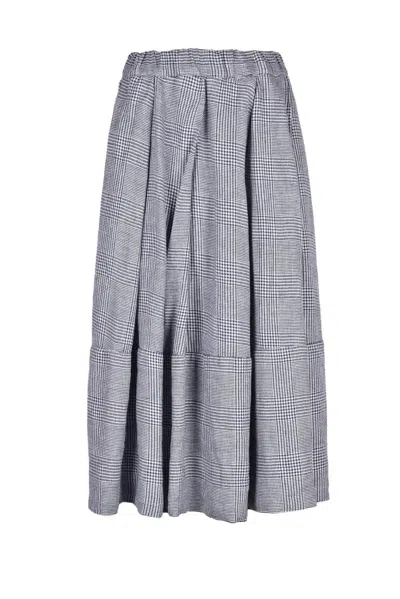 Ricorrrobe Linen Skirt - Blue/white In Gray