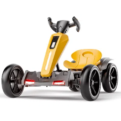 Ride One 12v Electric Kids Pedal Go Kart, Folder Go Kart, Outdoor Ride On Toy With Adjustable Seat, 4 Non-sli