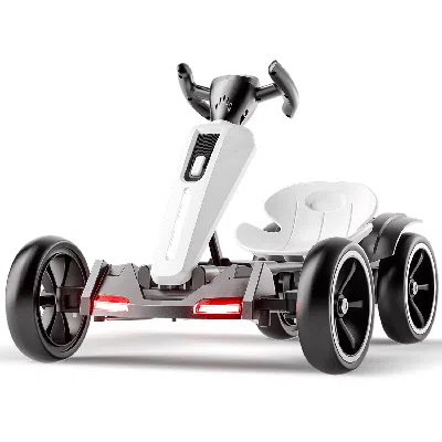 Ride One 12v Electric Kids Pedal Go Kart, Folder Go Kart, Outdoor Ride On Toy With Adjustable Seat, 4 Non-sli