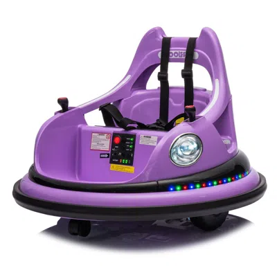 Ride One 12v Ride On Bumper Car For Kids,electric Car For Kids,1.5-5 Years Old,w/remote Control, Led Lights, 