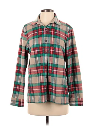 Pre-owned Riders By Lee Long Sleeve Blouse In Green