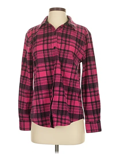 Pre-owned Riders By Lee Long Sleeve Blouse In Pink