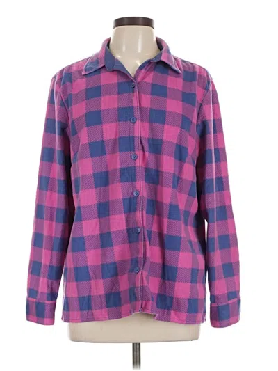 Pre-owned Riders By Lee Long Sleeve Blouse In Purple