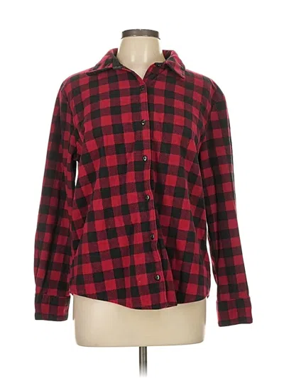 Pre-owned Riders By Lee Long Sleeve Blouse In Red