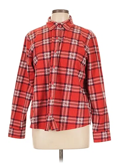 Pre-owned Riders By Lee Long Sleeve Blouse In Red